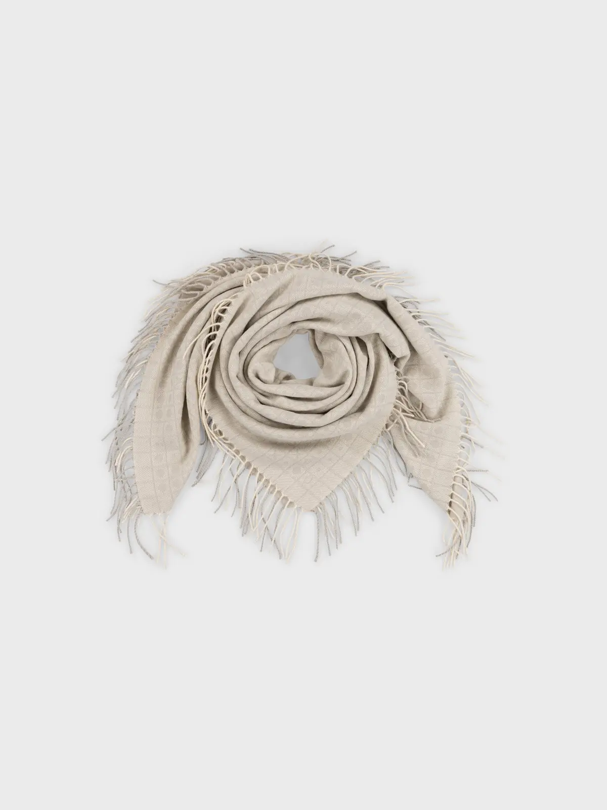 Begg x Co Causeyside cashmere stole, White/Silver, photo 5