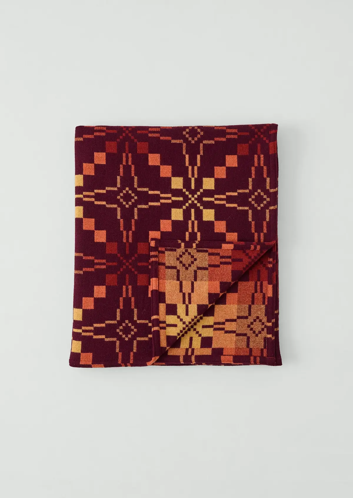 Toast x Melin Tregwynt Melin Tregwynt Vintage Star Blanket, Plum/Spice, photo 4