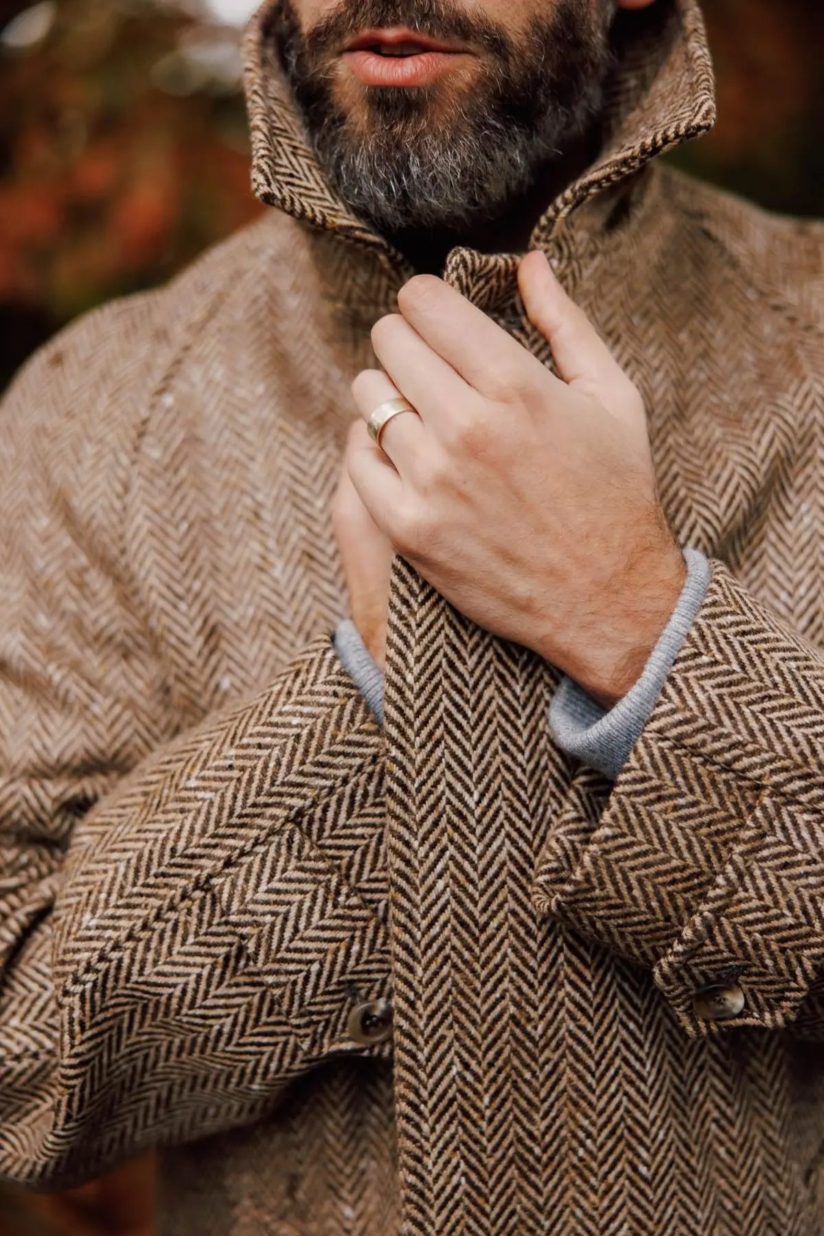 Private White V.C. x Permanent Style The Permanent Style Donegal Overcoat, Biscuit, photo 5